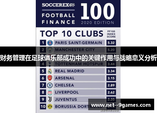 财务管理在足球俱乐部成功中的关键作用与战略意义分析 财务管理在足球俱乐部成功中的关键作用与战略意义分析
